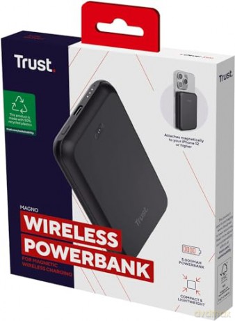 Powerbank Magnetic Wireless 5000mAh czarny