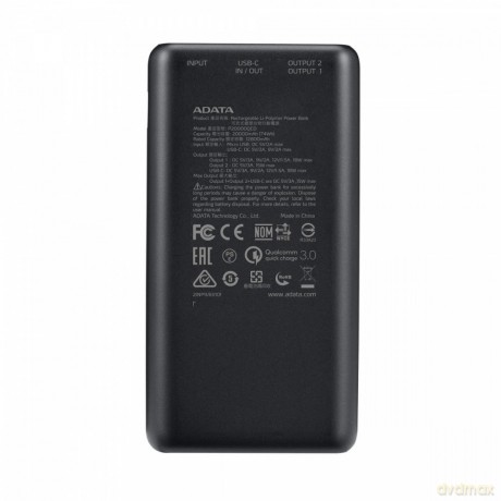Powerbank P20000QCD 20000mAh Czarny QC/PD