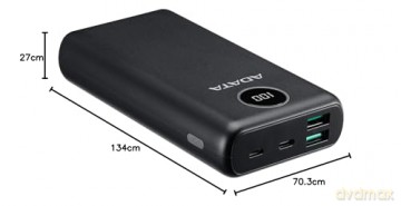 Powerbank P20000QCD 20000mAh Czarny QC/PD