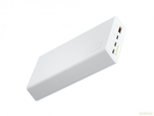Powerbank PowerPlay 20S Biały 20000mAh 22,5W 3x USB-C 1x USB-A