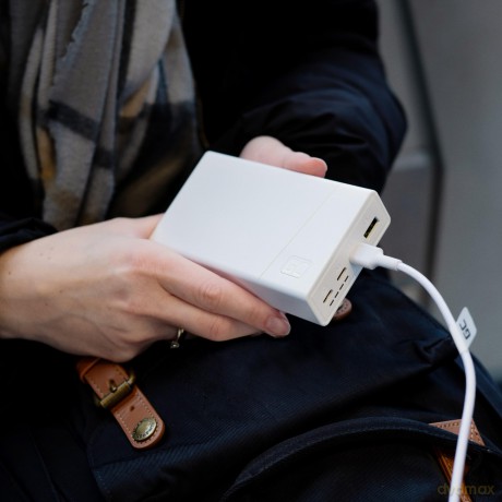 Powerbank PowerPlay 20S Biały 20000mAh 22,5W 3x USB-C 1x USB-A