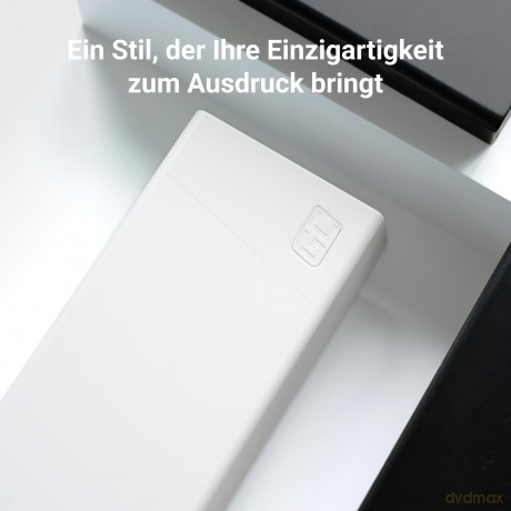 Powerbank PowerPlay 20S Biały 20000mAh 22,5W 3x USB-C 1x USB-A
