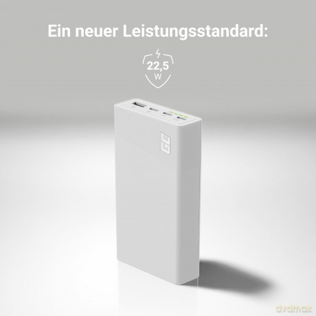 Powerbank PowerPlay 20S Biały 20000mAh 22,5W 3x USB-C 1x USB-A