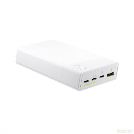 Powerbank PowerPlay 20S Biały 20000mAh 22,5W 3x USB-C 1x USB-A