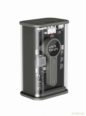PowerBank Transparentny 9000 mAh QC3.0 Czarny