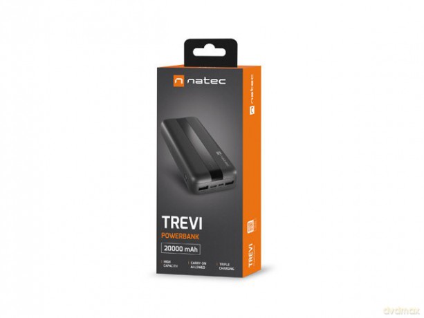 Powerbank Trevi 20000mAh 2x USB-A + USB-C Czarny