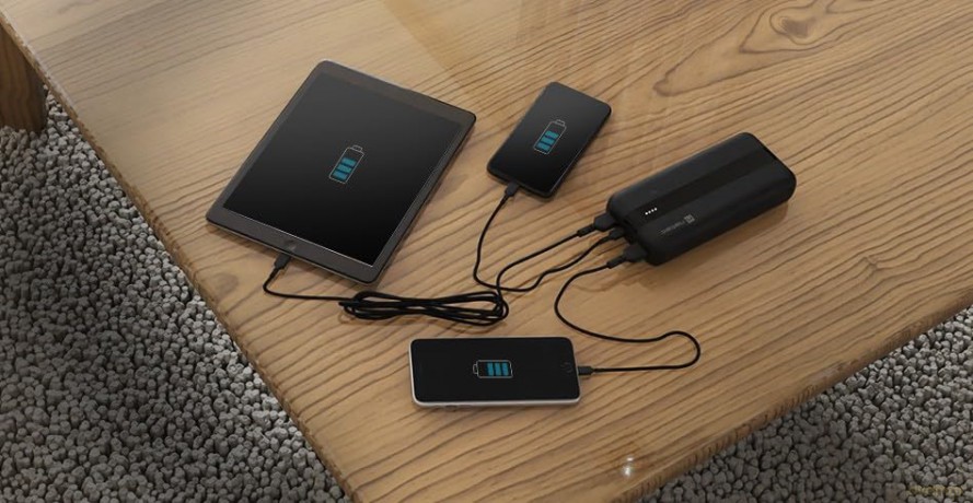 Powerbank Trevi 20000mAh 2x USB-A + USB-C Czarny