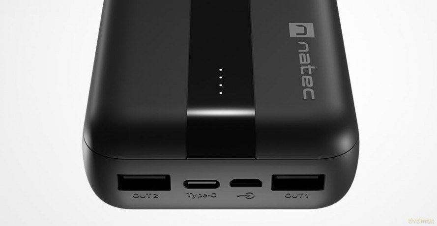 Powerbank Trevi 20000mAh 2x USB-A + USB-C Czarny