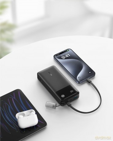 PowerBank z kablem USB-C 20000 mAh Power Delivery 30W Czarny