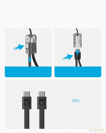 PowerBank z kablem USB-C 20000 mAh Power Delivery 30W Czarny