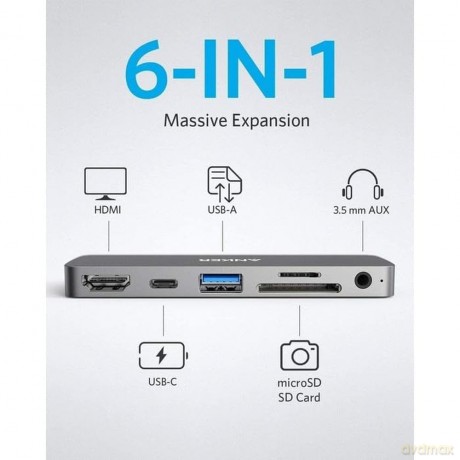 PowerExpand Direct 6-in -1 USB-C PD Media Hub