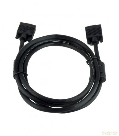 Przedłużacz 15F/15M VGA EKRAN+FERRYT 1.8M czarny
