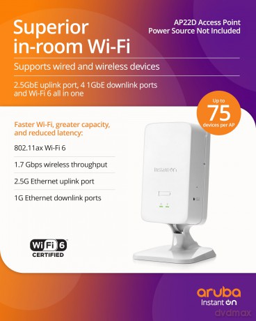 Punkt dostępowy HPE NW ION AP (RW) AP22D S1U76A