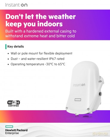 Punkt dostępowy Networking Instant On Outdoor AP27 (RW) Wi-Fi 6 S1T37A