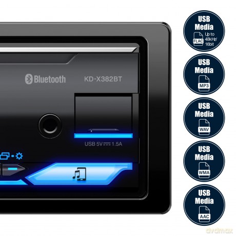 Radio samochodowe KDX-382BT