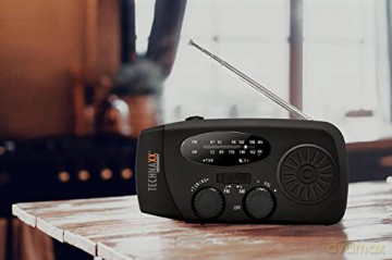 Radio słoneczne AM/FM z ręczną korbką i latarką LED