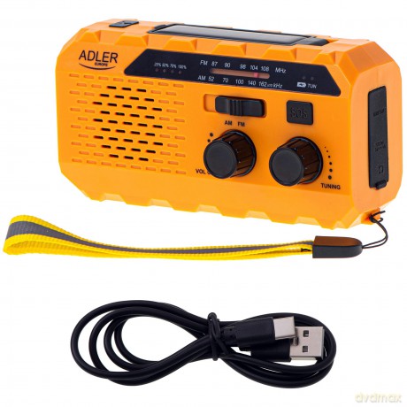 Radio solarne z korbką ręczną AD1197