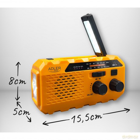 Radio solarne z korbką ręczną AD1197