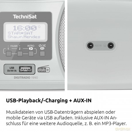 Radioodtwarzacz Digitradio 1990 DAB+/USB/FM srebrny