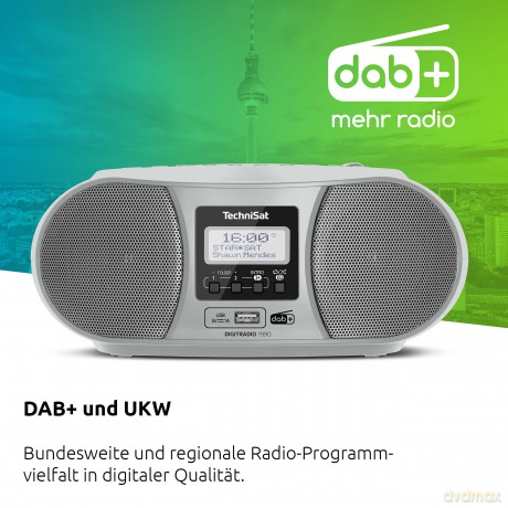 Radioodtwarzacz Digitradio 1990 DAB+/USB/FM srebrny