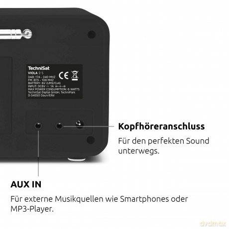 Radioodtwarzacz VIOLA 2 S DAB+/FM biało-czarny