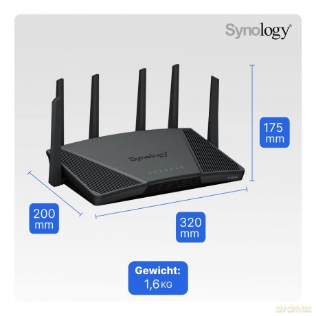 Router bezprzewodowy RT6600ax WiFi 6 4x1,8Ghz 1GB DDR3 1x2,5GbE 1xUSB 3.2.1