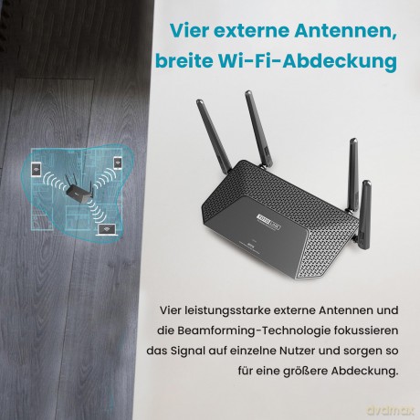 Router X2000R WiFi 6 AX1500 Dual Band 5xRJ45