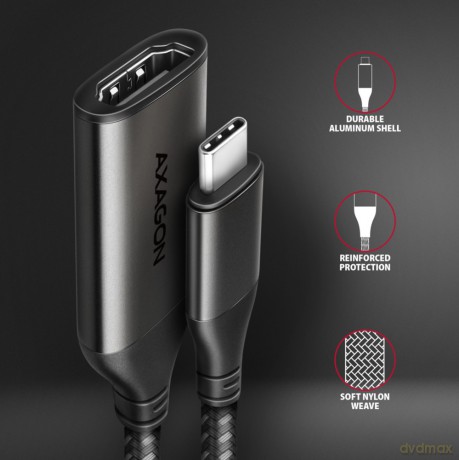 RVC-HI2M Adapter USB-C -> HDMI 2.0 4K/60Hz Aluminum, 25cm kabel