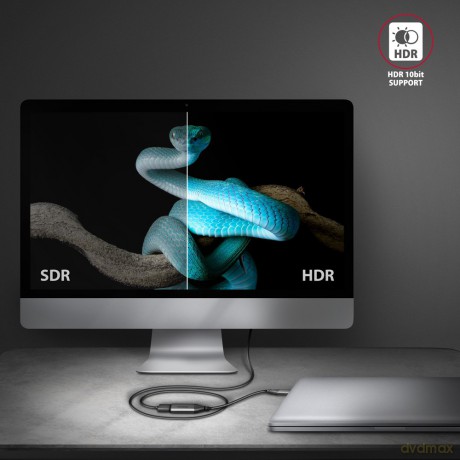 RVC-HI2M Adapter USB-C -> HDMI 2.0 4K/60Hz Aluminum, 25cm kabel