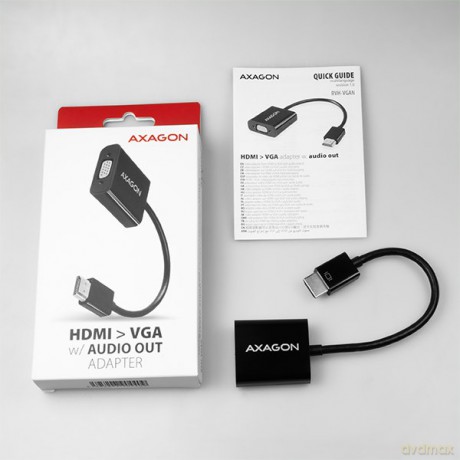 RVH-VGAN Adapter aktywny HDMI -> VGA FullHD, wyjście audio, micro USB złącze zasilania