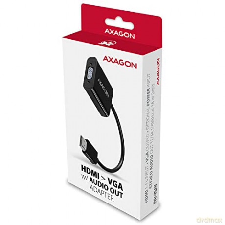 RVH-VGAN Adapter aktywny HDMI -> VGA FullHD, wyjście audio, micro USB złącze zasilania