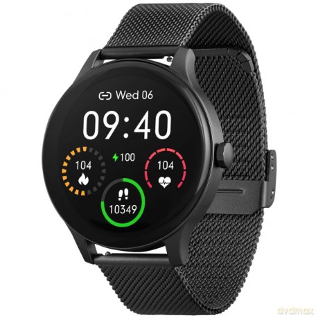 Smartwatch Classy czarny stalowy