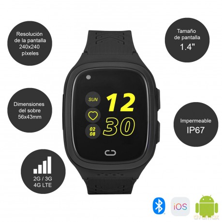 Smartwatch Garett Kids Rock 4G RT Czarny