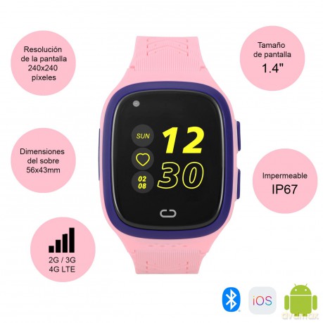 Smartwatch Garett Kids Rock 4G RT Różowy