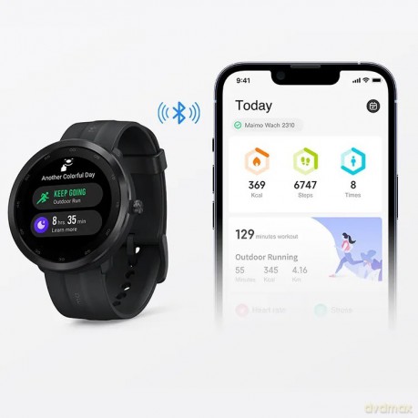 Smartwatch GPS Watch R WT2001 Android iOS Czarny