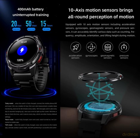 Smartwatch GS Active 1.3 cala 400 mAh Złoty