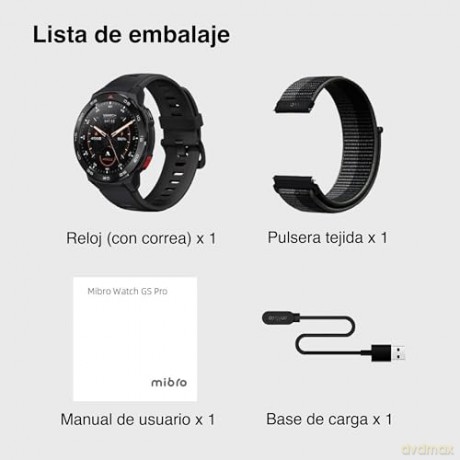 Smartwatch GS PRO 1.43 cala 460 mAh czarny