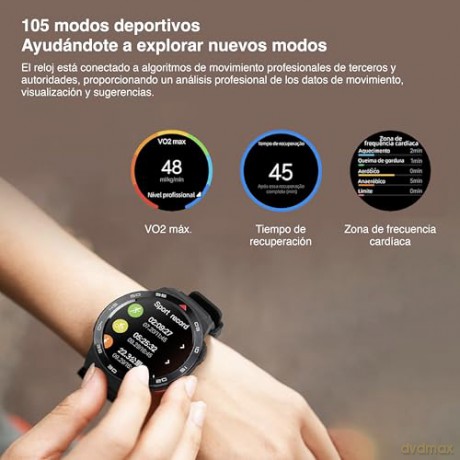 Smartwatch GS PRO 1.43 cala 460 mAh czarny