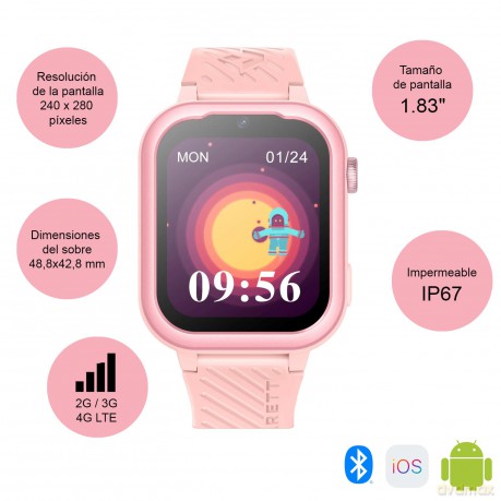 Smartwatch Kids Essa 4G Różowy