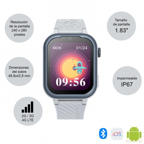 Smartwatch Kids Essa 4G Szary