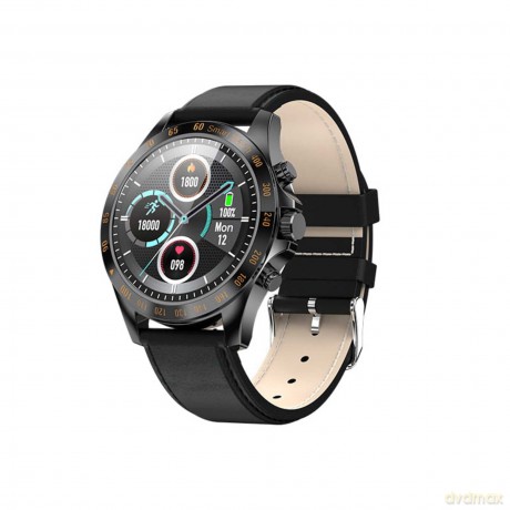 Smartwatch Men Style skórzany Czarny