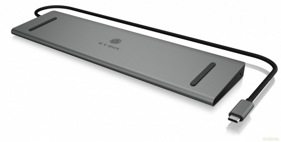 Stacja dokująca IB-DK2106-C Type-C z potrójnym wyjściem wideo, 2x High Speed HDMI typu A, 1x interfejs VGA, trzy interfejsy USB 3.0Single