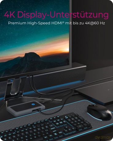 Stacja dokująca IB-DK2108M-C PD 100W, USB-C,8w1, NVMe
