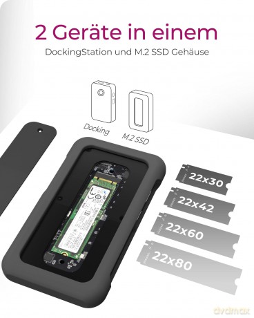 Stacja dokująca IB-DK2108M-C PD 100W, USB-C,8w1, NVMe