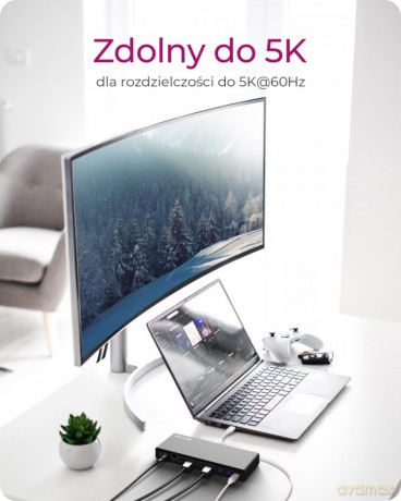 Stacja dokująca IB-DK2245AC 13w1, 2xDP,2xHDI,USB, LAN, USB-C, PD do 60W