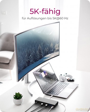 Stacja dokująca IB-DK2245AC 13w1, 2xDP,2xHDI,USB, LAN, USB-C, PD do 60W