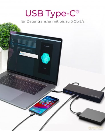 Stacja dokująca IB-DK2245AC 13w1, 2xDP,2xHDI,USB, LAN, USB-C, PD do 60W