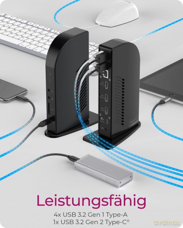 Stacja dokująca IB-DK2256AC 12in1,HDMI,DP,USB,CR,LAN,PD 96Watt