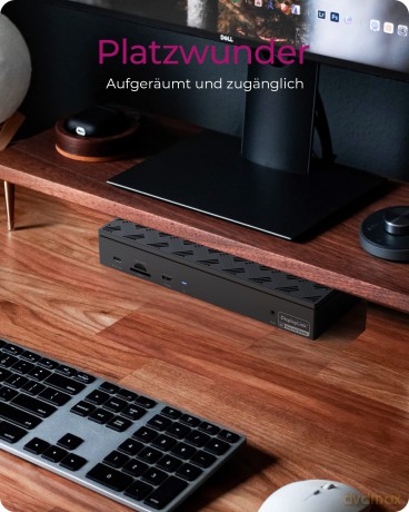 Stacja dokująca IB-DK2288AC 13in1,4x4K Monitory,PD 100Watt,Audio,LAN, czytnik Kart, DisplayLink