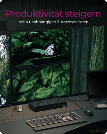 Stacja dokująca IB-DK2288AC 13in1,4x4K Monitory,PD 100Watt,Audio,LAN, czytnik Kart, DisplayLink